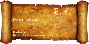 Rott Atos névjegykártya